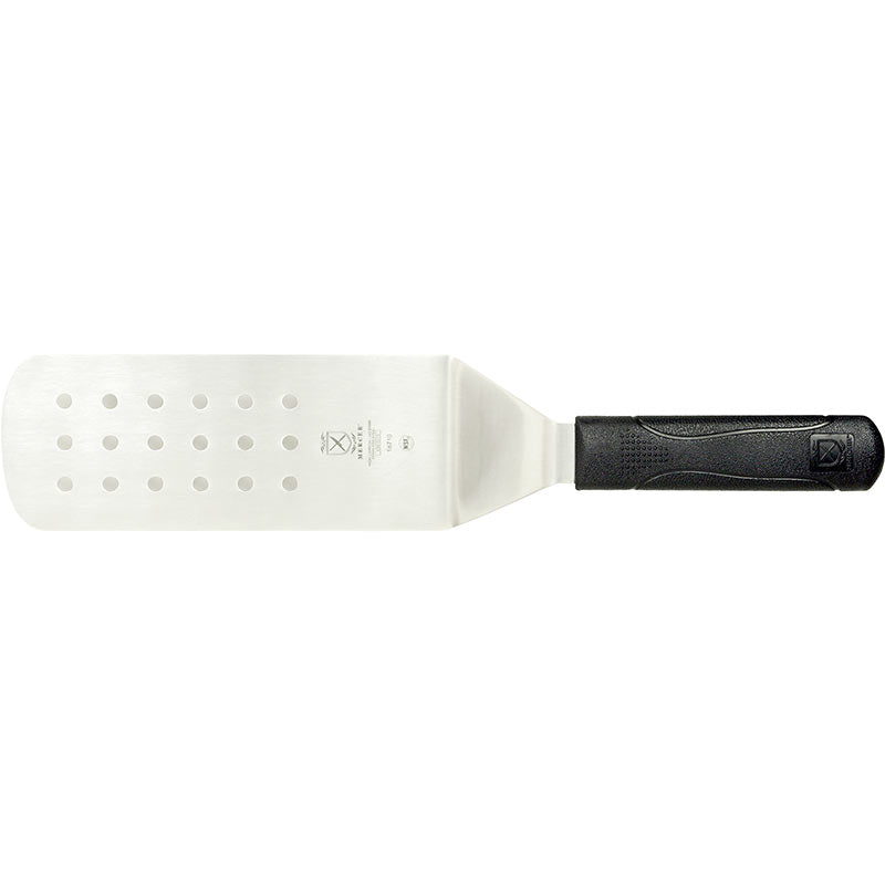 8" x 3" Millennia® Turner, Perforated Japanese Steel Blade, Polypropylene Handle, Black