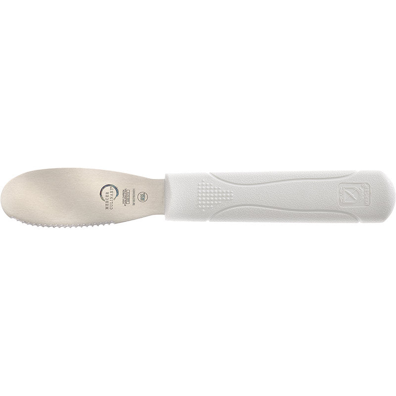 3-1/2" Millennia® Spreader, Wavy Edge Japanese Steel Blade, Polypropylene Handle, White