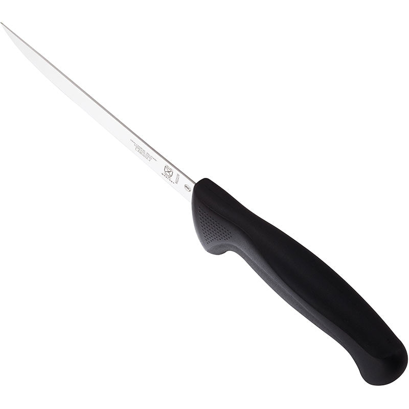 6" Millennia® Boning Knife, Narrow, High-Carbon Japanese Steel, Santoprene® Handle, Black