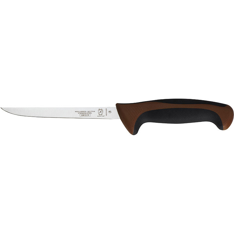 6" Millennia® Colors® Boning Knife, Narrow, High-Carbon Japanese Steel, Santoprene® Handle, Brown