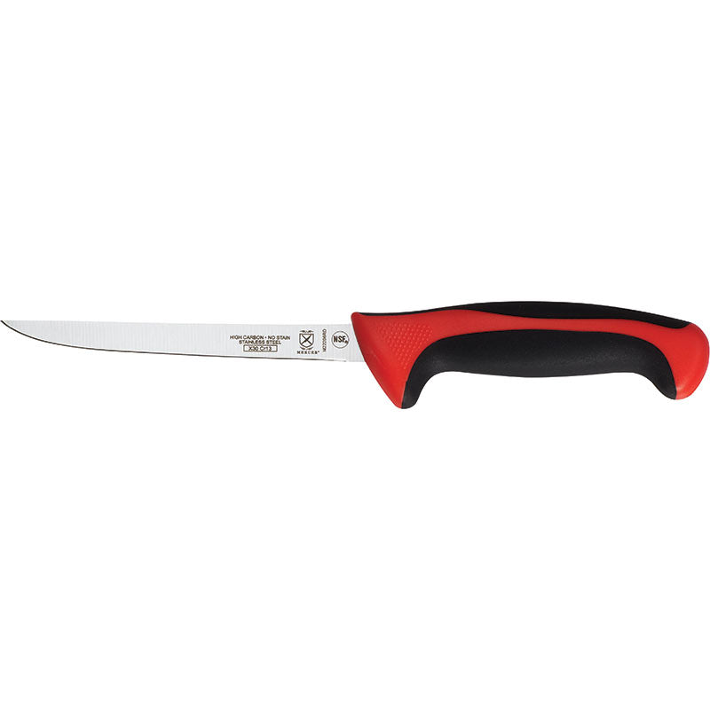 6" Millennia® Colors® Boning Knife, Narrow, High-Carbon Japanese Steel, Santoprene® Handle, Red