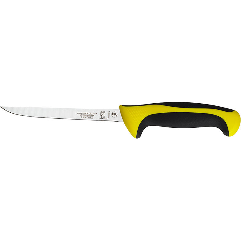 6" Millennia® Colors® Boning Knife, Narrow, High-Carbon Japanese Steel, Santoprene® Handle, Yellow