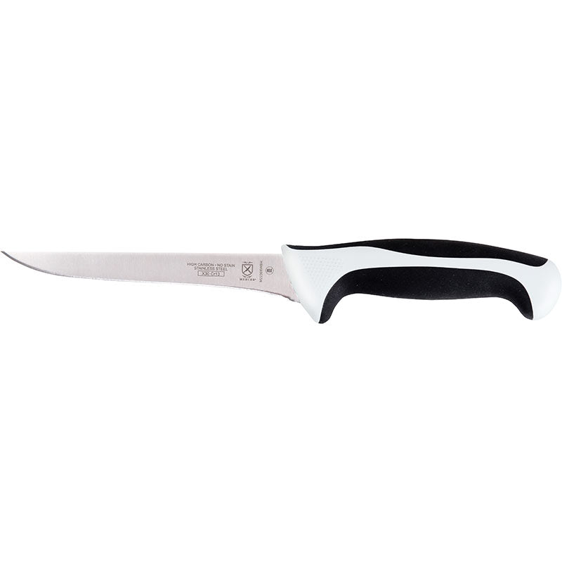 6" Millennia® Boning Knife, Narrow, High-Carbon Japanese Steel, Santoprene® Handle, White