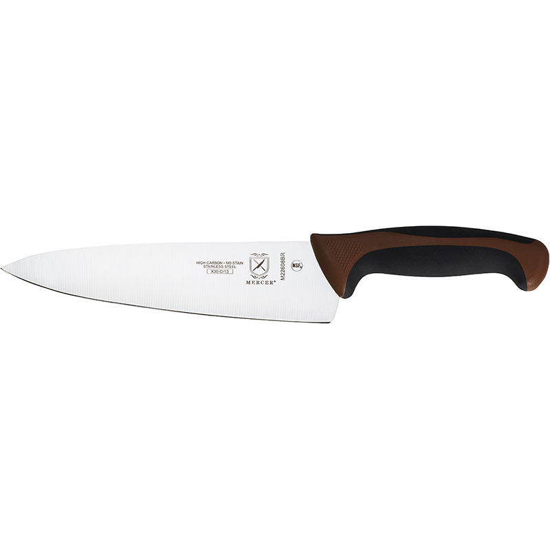8" Millennia® Colors® Chef’s Knife, High-Carbon Japanese Steel, Santoprene® Handle, Brown