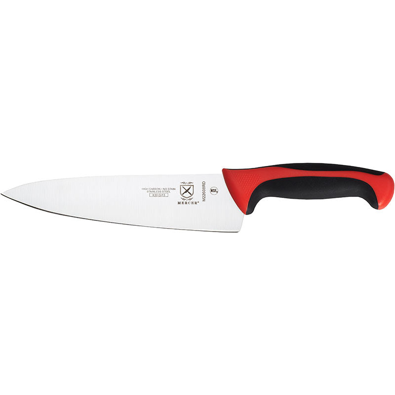 8" Millennia® Colors® Chef’s Knife, High-Carbon Japanese Steel, Santoprene® Handle, Red