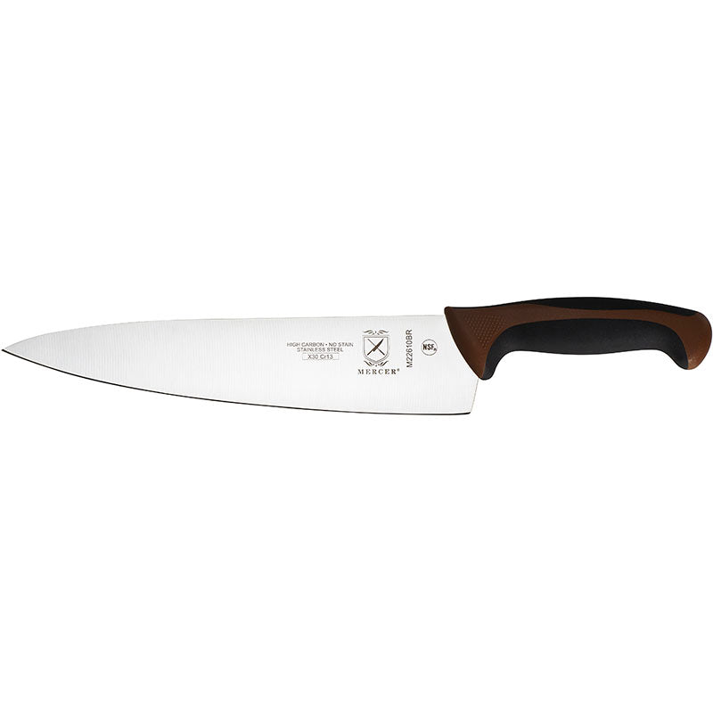 10" Millennia® Colors® Chef’s Knife, High-Carbon Japanese Steel, Santoprene® Handle, Brown