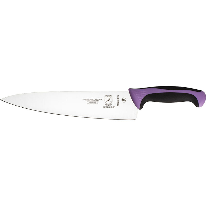 10" Millennia® Colors® Chef’s Knife, High-Carbon Japanese Steel, Santoprene® Handle, Purple