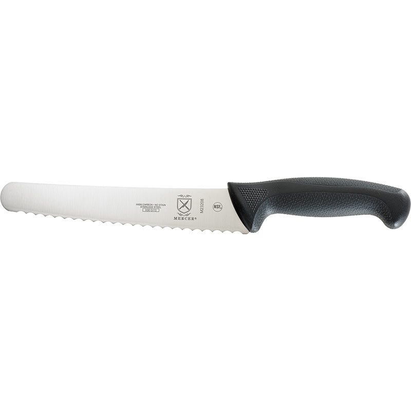 8" Millennia® Bread Knife, Wide Wavy Edge, High-Carbon Japanese Steel, Santoprene® Handle
