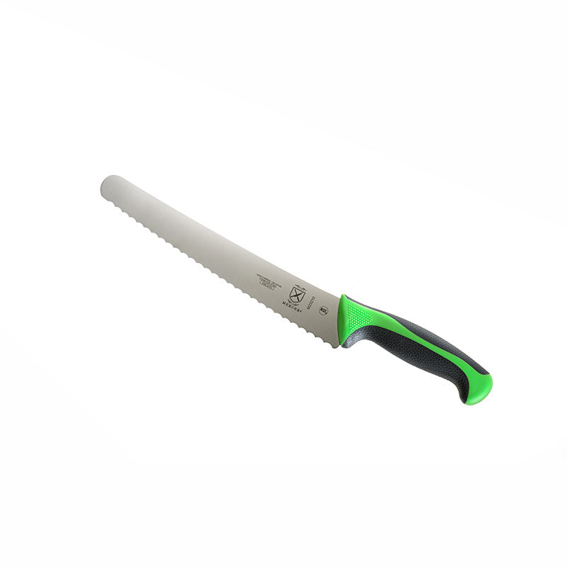 10" Millennia® Colors® Bread Knife, Wide Wavy Edge, High-Carbon Japanese Steel, Santoprene® Handle, Green