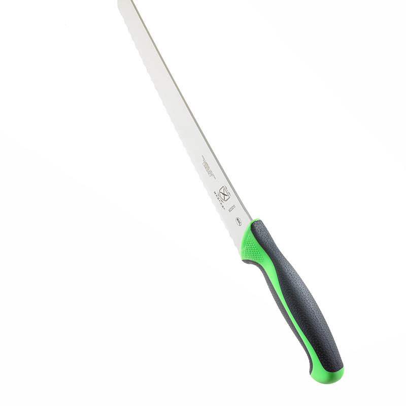 10" Millennia® Colors® Bread Knife, Wide Wavy Edge, High-Carbon Japanese Steel, Santoprene® Handle, Green