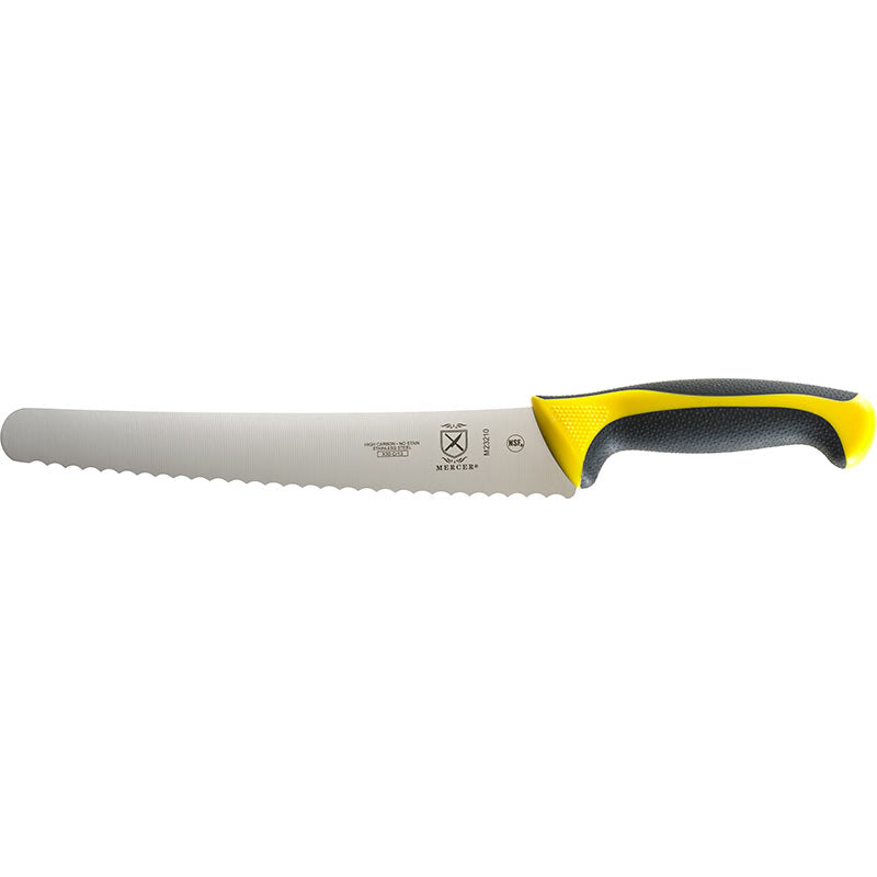 10" Millennia® Colors® Bread Knife, Wide Wavy Edge, High-Carbon Japanese Steel, Santoprene® Handle, Yellow