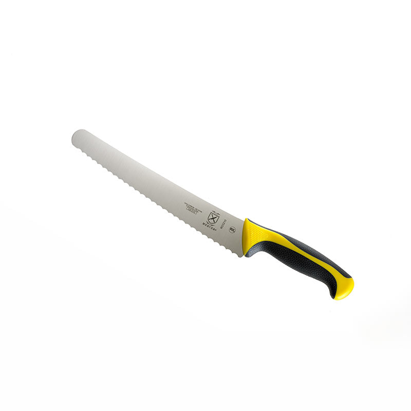 10" Millennia® Colors® Bread Knife, Wide Wavy Edge, High-Carbon Japanese Steel, Santoprene® Handle, Yellow