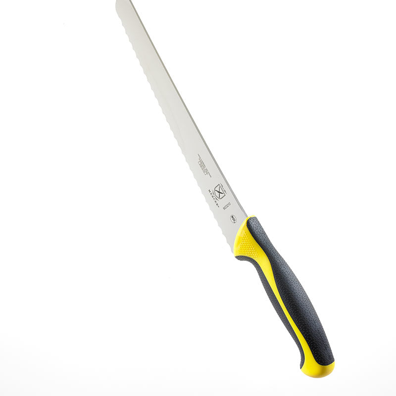 10" Millennia® Colors® Bread Knife, Wide Wavy Edge, High-Carbon Japanese Steel, Santoprene® Handle, Yellow