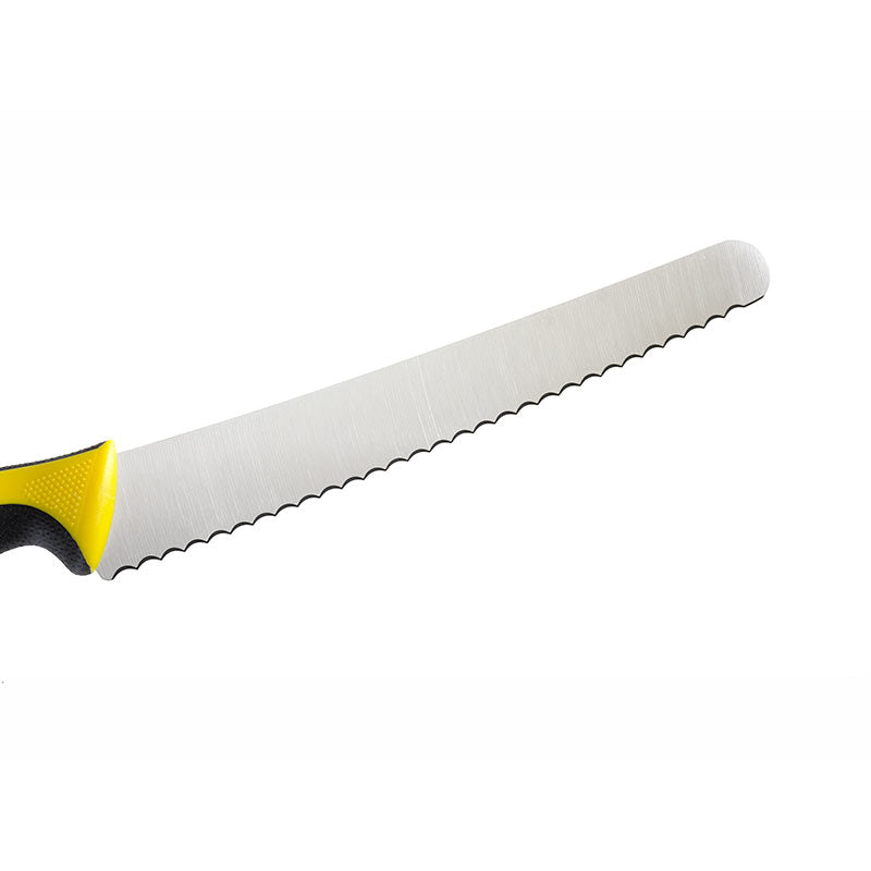 10" Millennia® Colors® Bread Knife, Wide Wavy Edge, High-Carbon Japanese Steel, Santoprene® Handle, Yellow