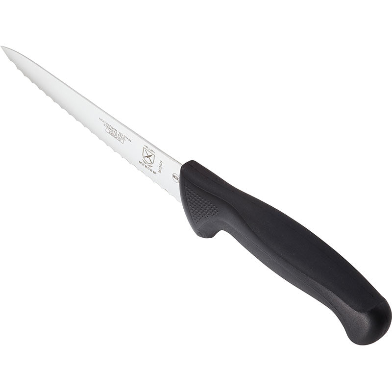 6" Millennia® Utility Knife, Wavy Edge, High-Carbon Japanese Steel, Santoprene® Handle