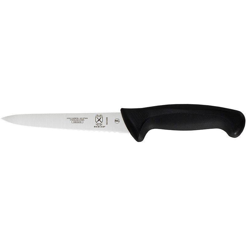 6" Millennia® Utility Knife, Wavy Edge, High-Carbon Japanese Steel, Santoprene® Handle
