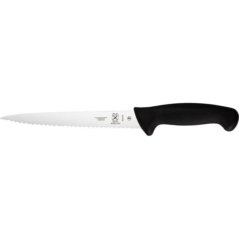8" Millennia® Utility Knife, Wavy Edge, High-Carbon Japanese Steel, Santoprene® Handle