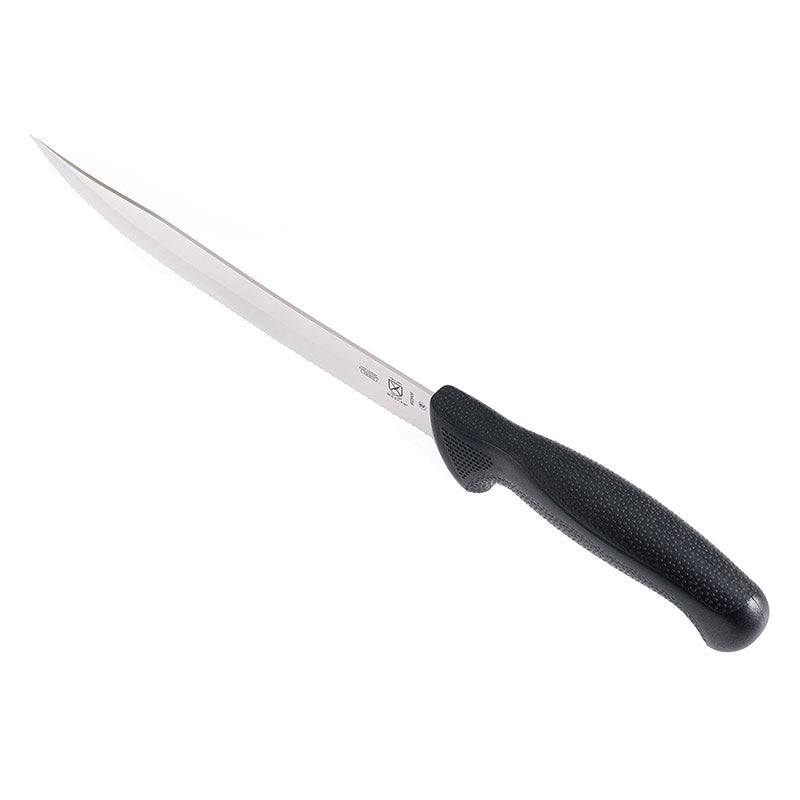 9" Millennia® Utility Slicer, Scalloped Edge, High-Carbon Japanese Steel, Santoprene® Slim Handle