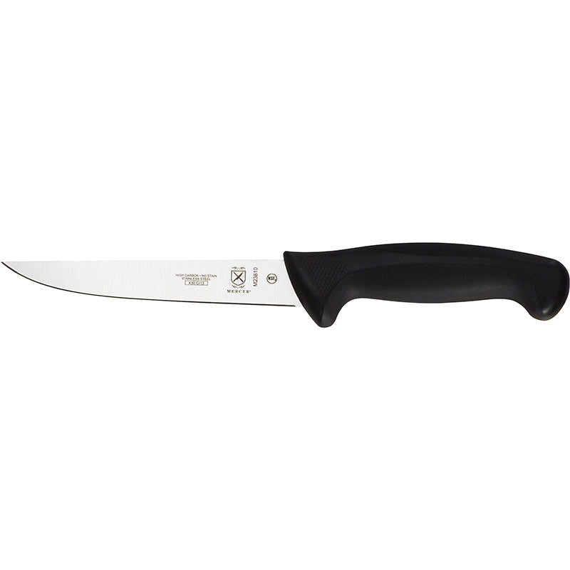 6" Millennia® Boning Knife, Wide, High-Carbon Japanese Steel, Santoprene® Handle, Black