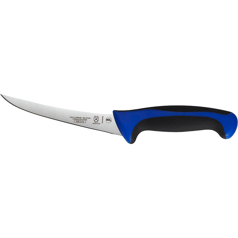 6" Millennia® Colors® Boning Knife, Curved, High-Carbon Japanese Steel, Santoprene® Handle, Blue