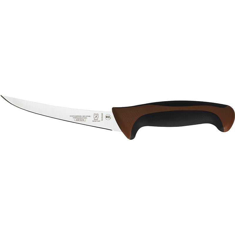 6" Millennia® Colors® Boning Knife, Curved, High-Carbon Japanese Steel, Santoprene® Handle, Brown