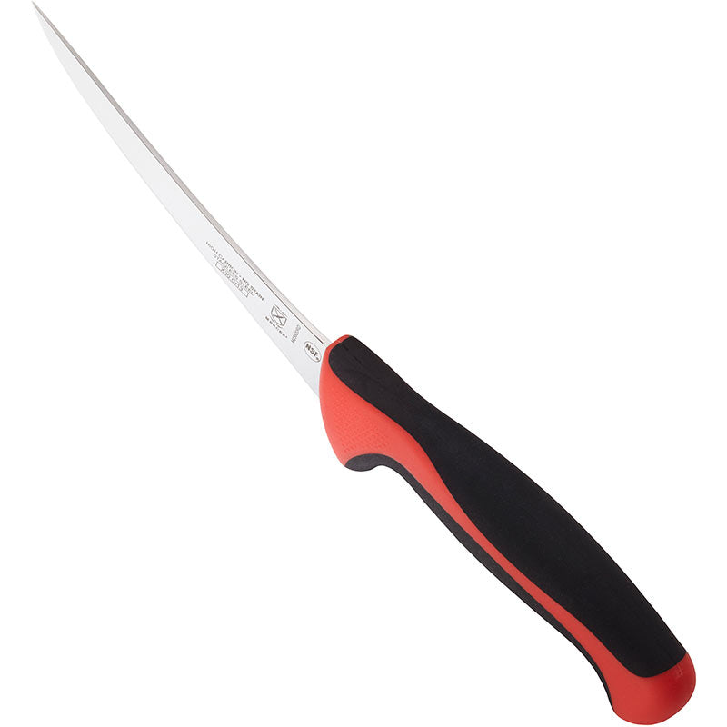 6" Millennia® Colors® Boning Knife, Curved, High-Carbon Japanese Steel, Santoprene® Handle, Red
