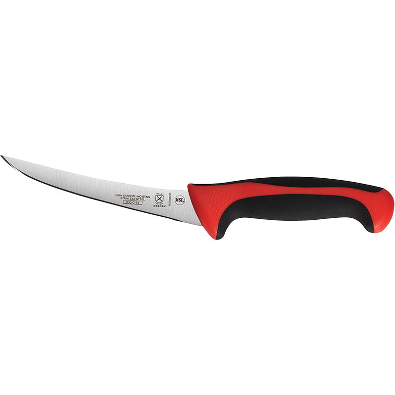 6" Millennia® Colors® Boning Knife, Curved, High-Carbon Japanese Steel, Santoprene® Handle, Red