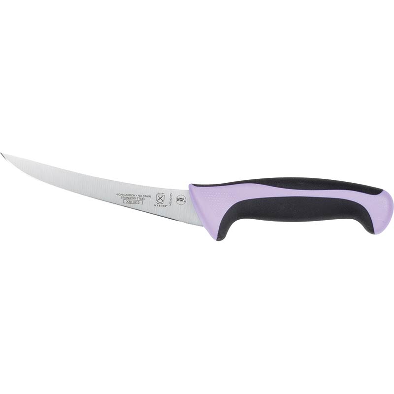 6" Millennia® Colors® Boning Knife, Curved, High-Carbon Japanese Steel, Santoprene® Handle, Purple