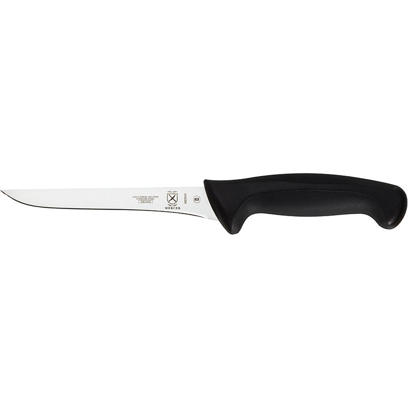6" Millennia® Boning Knife, Flexible, High-Carbon Japanese Steel, Santoprene® Handle, Black