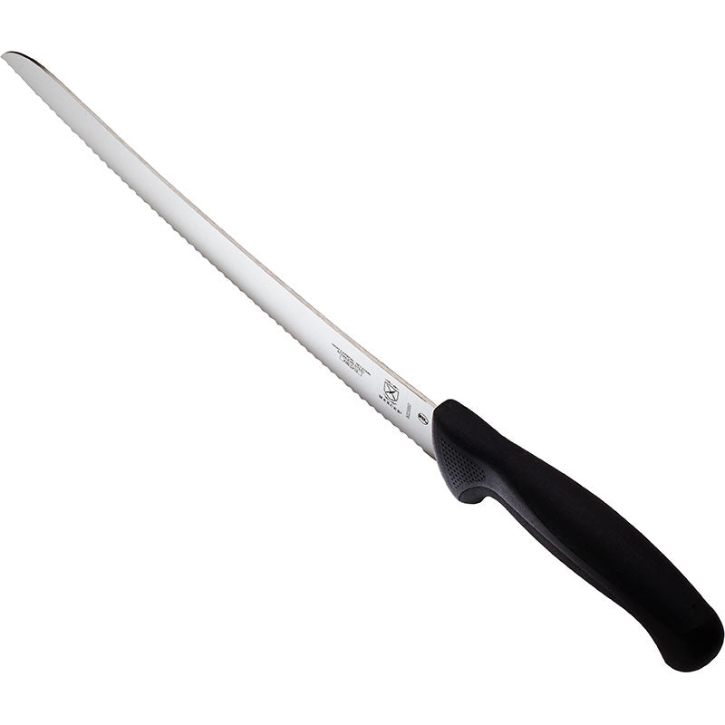 10" Millennia® Bread Knife, Curved Wavy Edge, High-Carbon Japanese Steel, Santoprene® Handle, Black