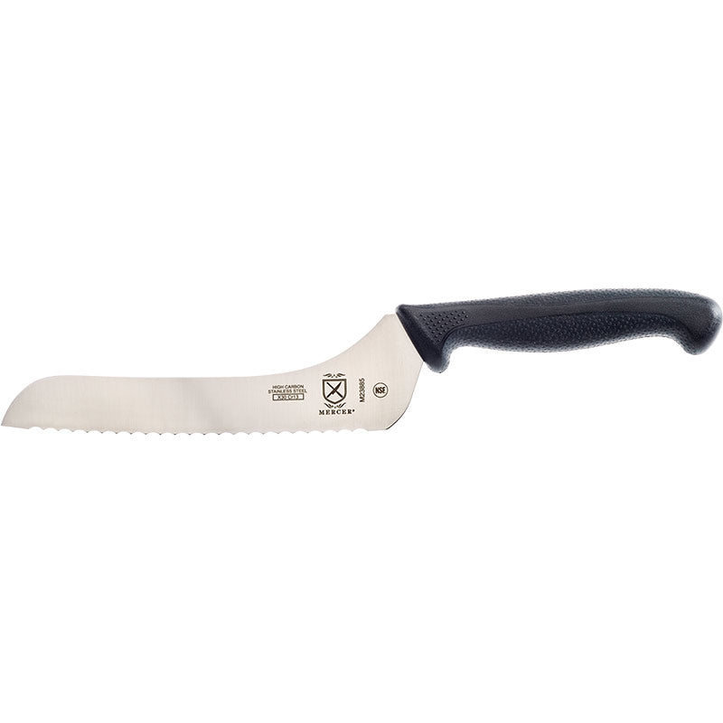 7" Millennia® Bread Knife, Offset Wavy Edge, High-Carbon Japanese Steel, Santoprene® Handle, Black
