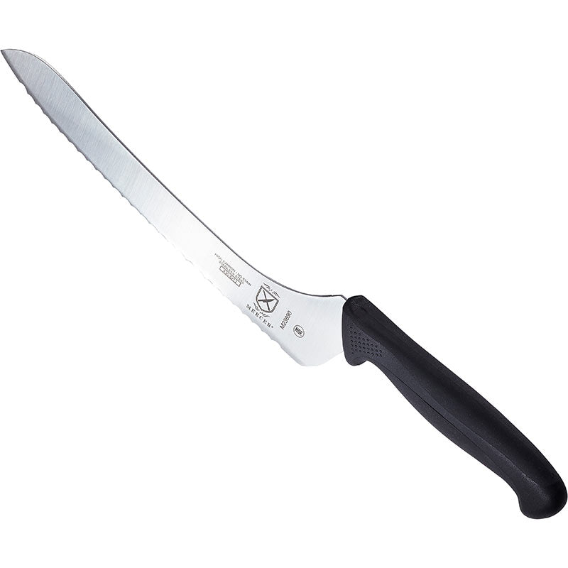 9" Millennia® Bread Knife, Offset Wavy Edge, High-Carbon Japanese Steel, Santoprene® Handle, Black