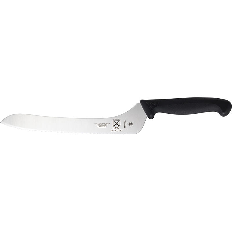 9" Millennia® Bread Knife, Offset Wavy Edge, High-Carbon Japanese Steel, Santoprene® Handle, Black