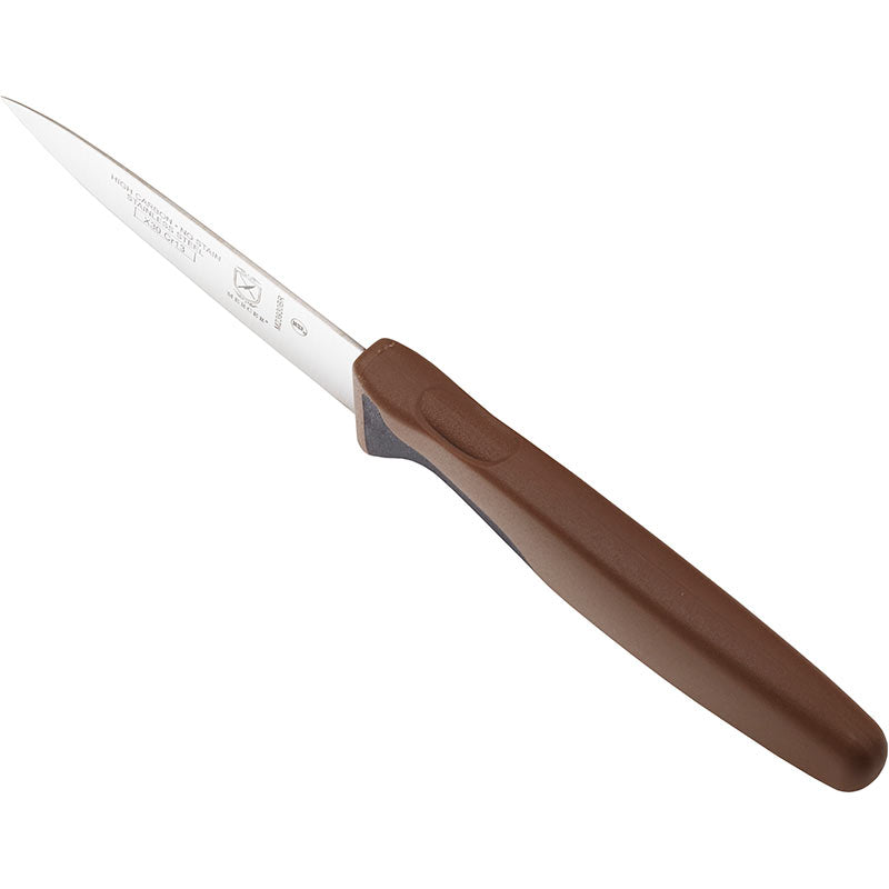 3" Millennia® Color Paring Knife, High-Carbon Japanese Steel, Santoprene® Handle, Brown