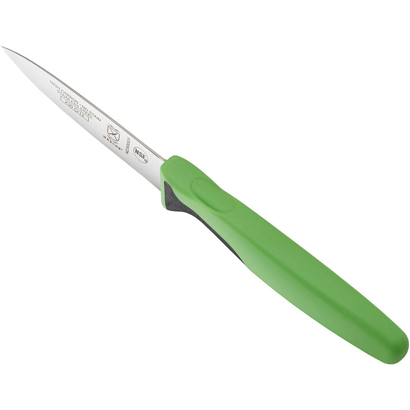 3" Millennia® Color Paring Knife, High-Carbon Japanese Steel, Santoprene® Handle, Green