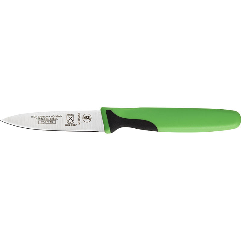 3" Millennia® Color Paring Knife, High-Carbon Japanese Steel, Santoprene® Handle, Green