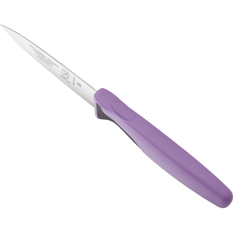 3" Millennia® Color Paring Knife Refill Pack, High-Carbon Japanese Steel, Santoprene® Handle, Purple (12-Pack)