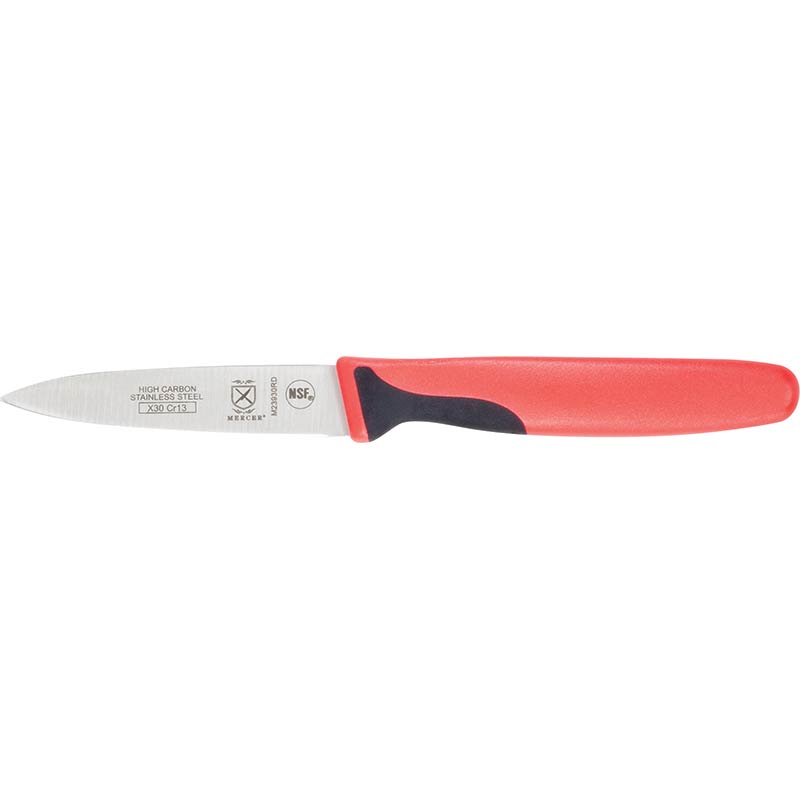3" Millennia® Color Paring Knife Refill Pack, High-Carbon Japanese Steel, Santoprene® Handle, Red (12-Pack)