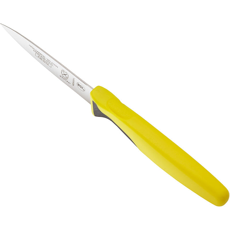3" Millennia® Color Paring Knife Refill Pack, High-Carbon Japanese Steel, Santoprene® Handle, Yellow (12-Pack)