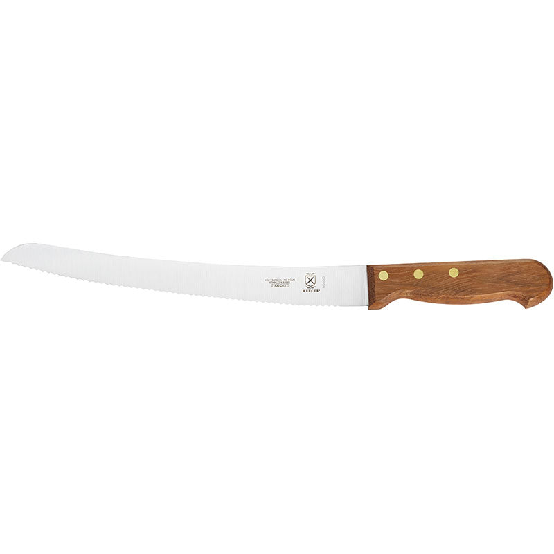 10" Praxis® Bread Knife, Curved Wavy Edge, High Carbon Japanese Stainless Steel, Rosewood Handle