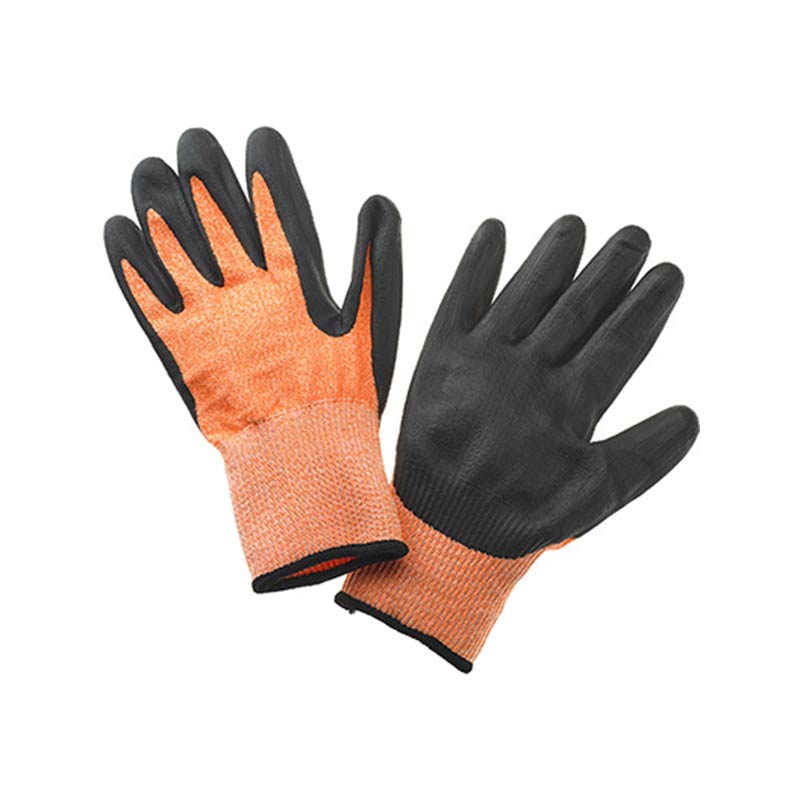 Millennia® Food Processing Gloves, 13-Gauge, Nitrile-Coated HPPE, Size 1X, Orange/Black Cuff (12-Pack)