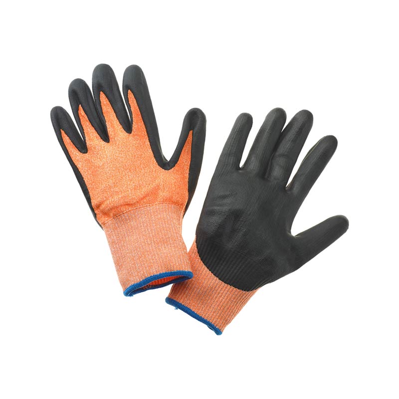 Millennia® Food Processing Gloves, 13-Gauge, Size 2X, Orange/Blue Cuff (12-Pack)