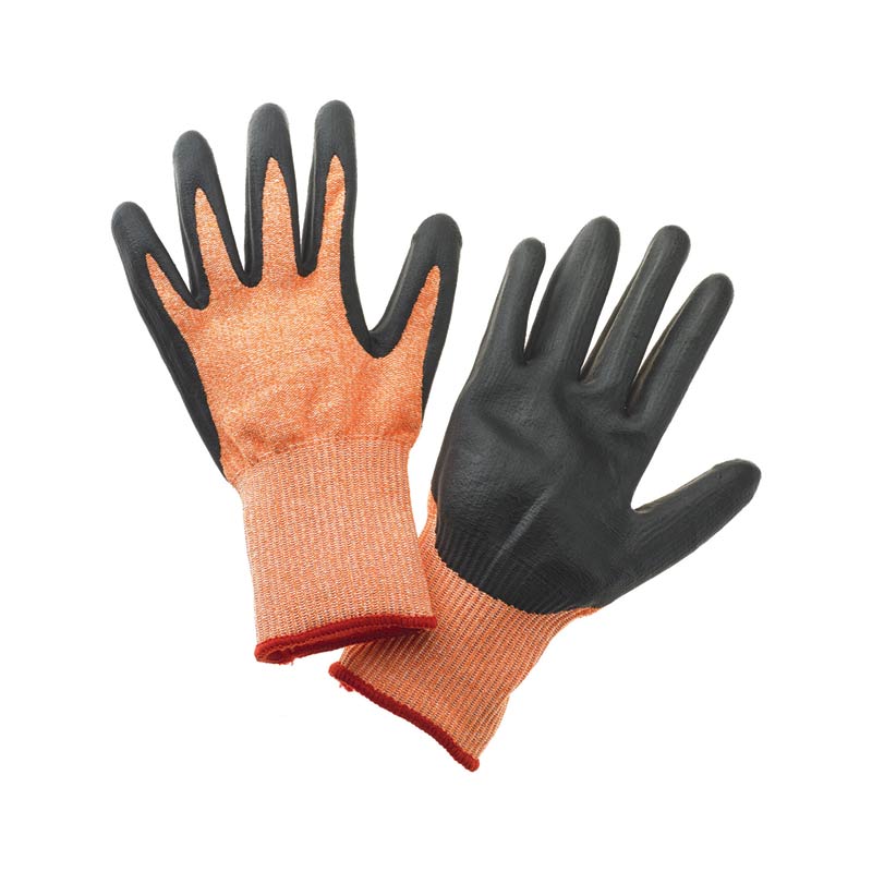 Millennia® Food Processing Gloves, 13-Gauge, Size S, Orange/Red Cuff (12-Pack)