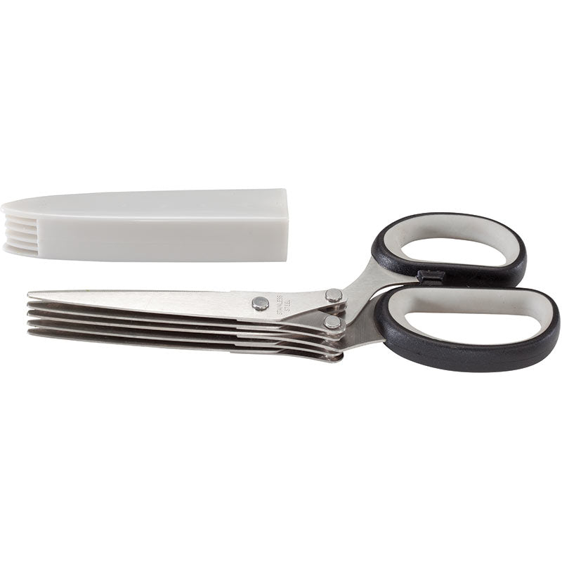 7-3/5"L 5-Blade Herb Scissors, 18/8 Stainless Steel