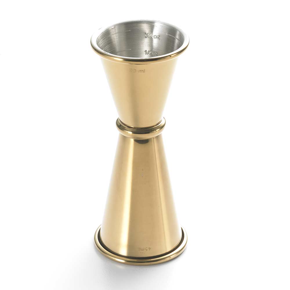 Barfly® 1 & 1-1/2 oz. Japanese Style Jigger, Gold