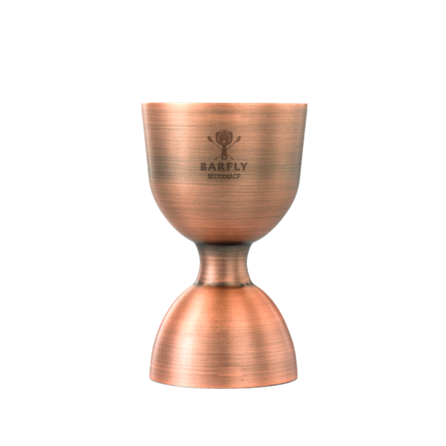 Barfly® 1 & 2 oz. Straight Rim Jigger, Copper