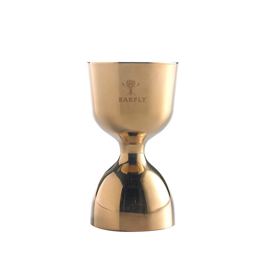Barfly® 1 & 2 oz. Straight Rim Jigger, Gold