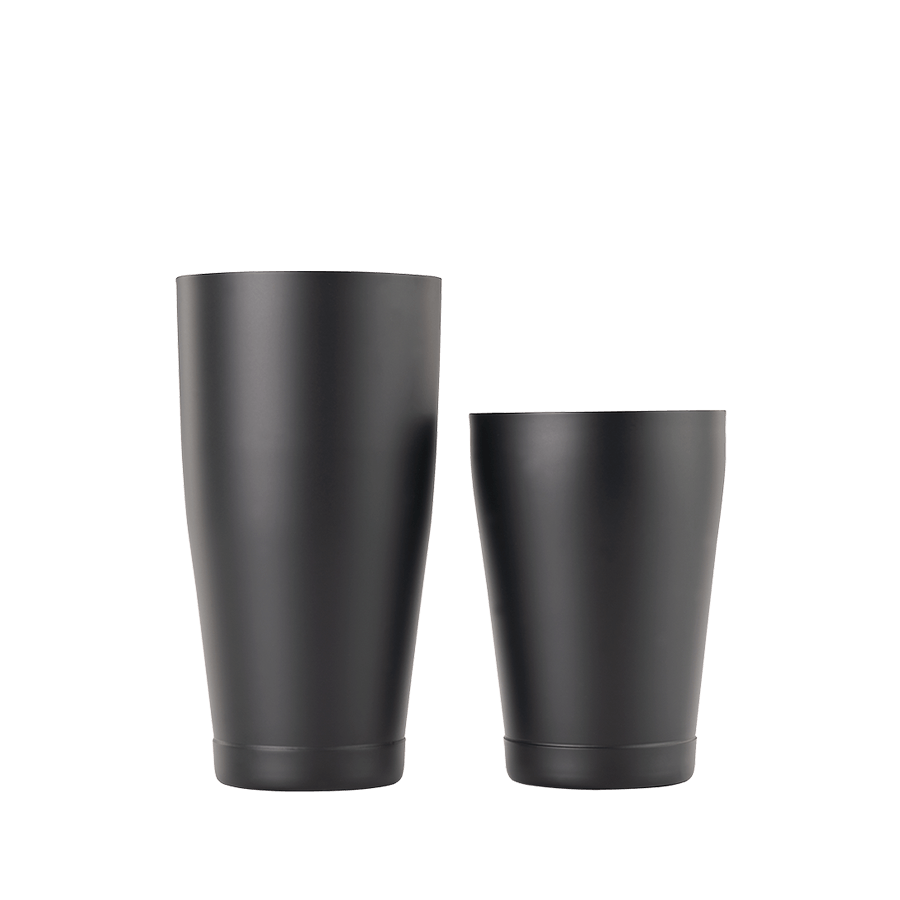 Barfly Black Out Cocktail Shaker Set 28 & 18 oz Mirror Finish