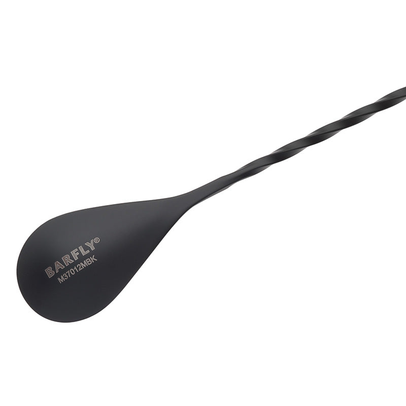 Barfly Black Out Classic Bar Spoon 11-13/16 in Gun Metal Black