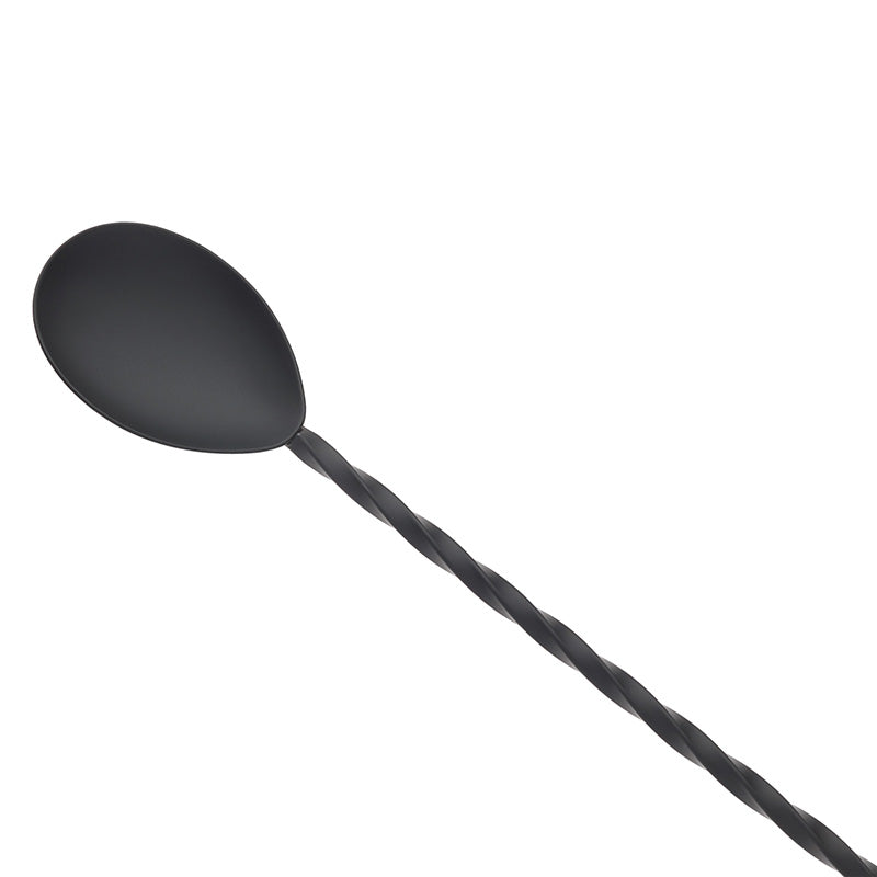 Barfly Black Out Bar Spoon with Muddler 11-13/16 in Matte Black